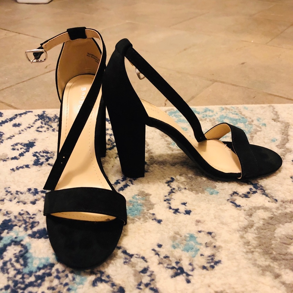 black high heels